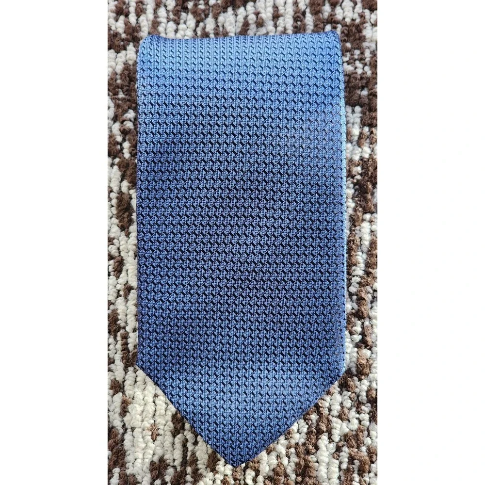 $225 NWT Canali Blue 100% Pure Silk Jacquard Tie Made In Italy 🇮🇹